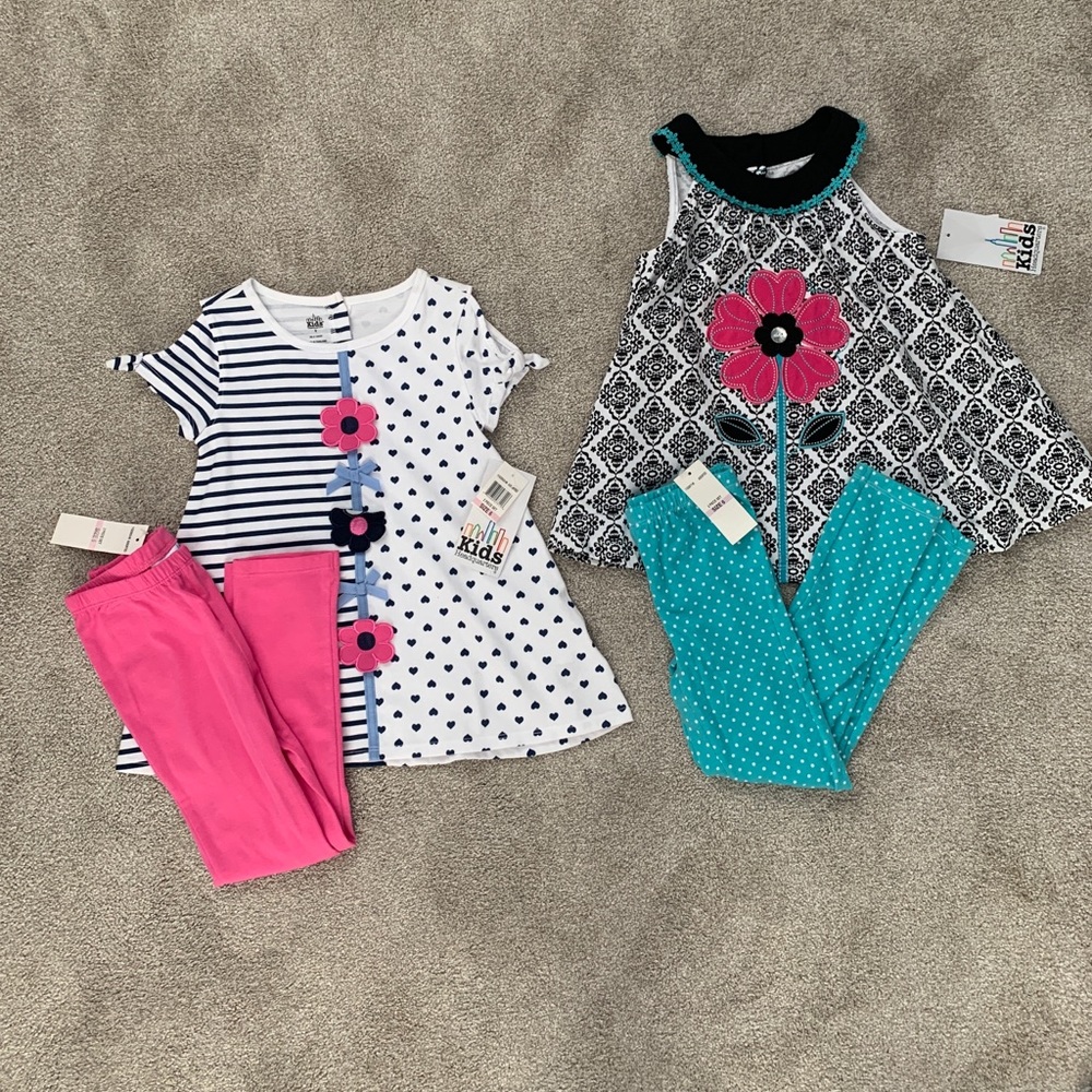 Two (2) outfits - Four (4) pieces Girls Bundle